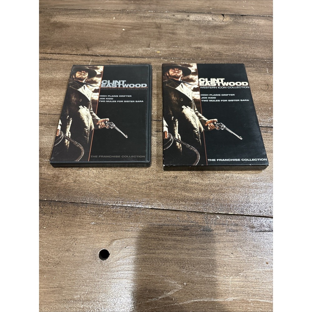 Clint Eastwood: Western Icon Collection (DVD, 2007, 2-Disc Set) W/ Slip Cover